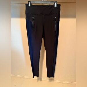 Athleta Black & Navy Skinny Pant with Zip Pockets